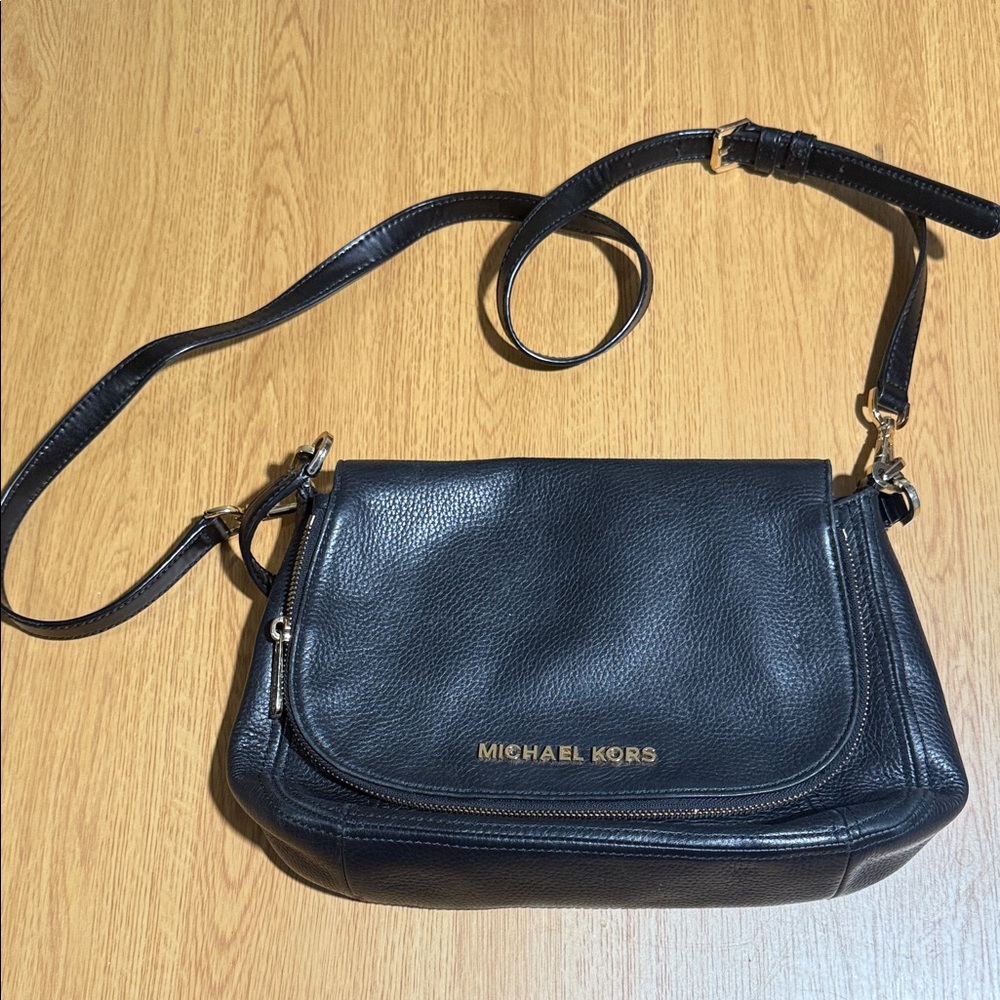 Michael Kors Navy Leather Crossbody Bag